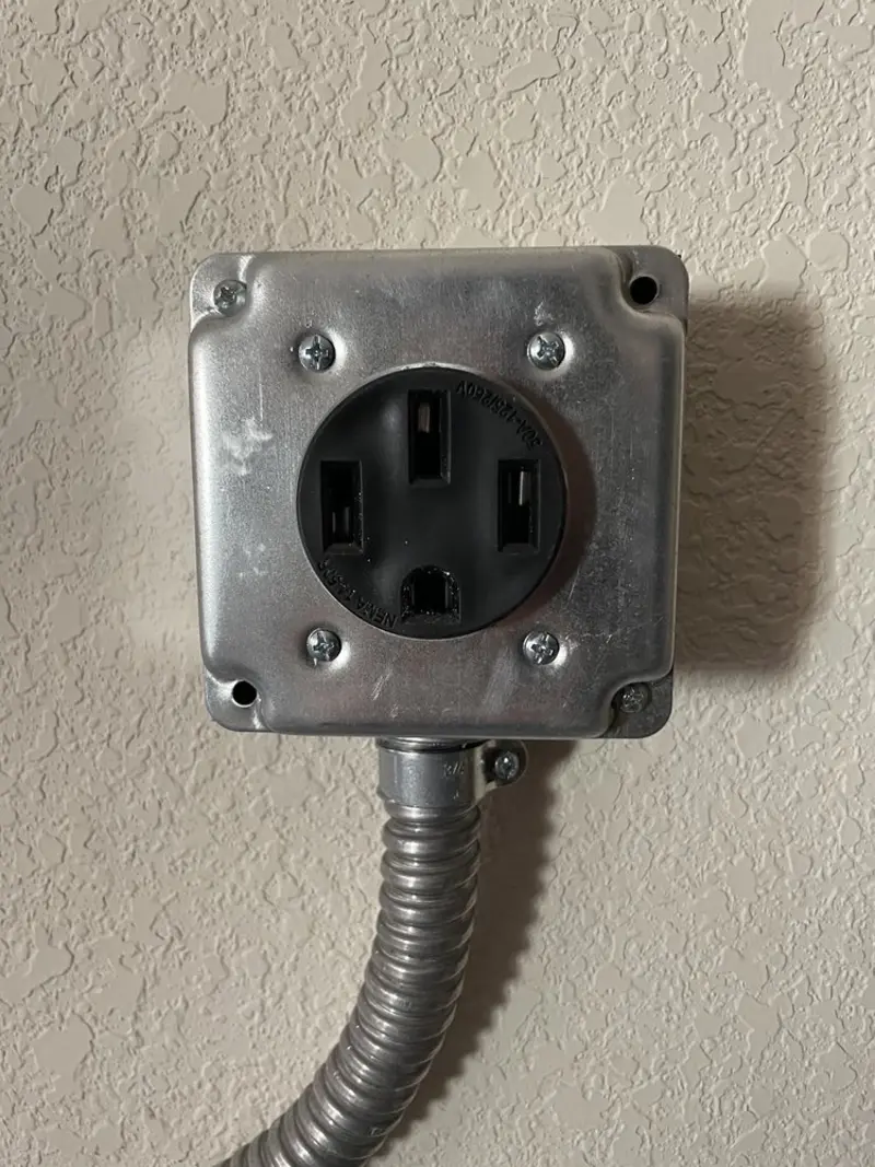 NEMA 14-50 outlet installed for Electrical Panel Upgrade in El Campo